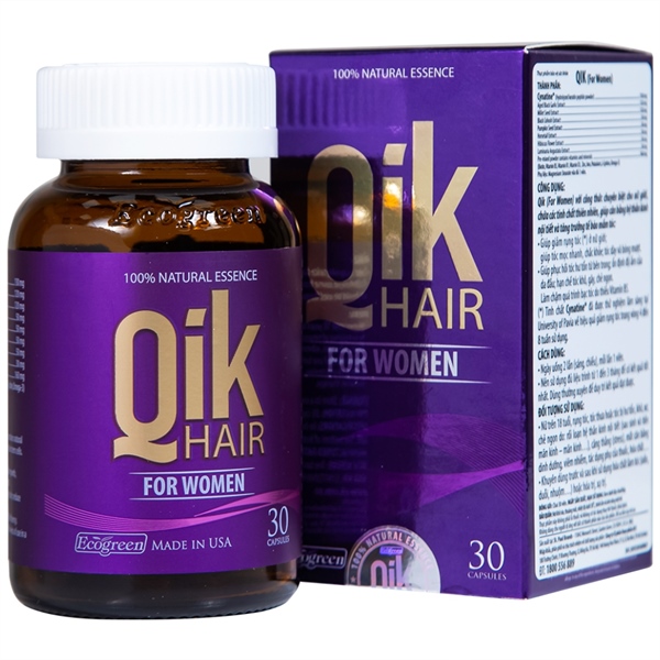 Qik Hair For Women kích thích mọc tóc dành cho nữ hộp 30 viên