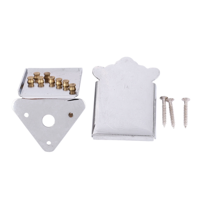 2X Mandolin Tailpiece Bridge, Mandolin Guitar Tailpiece with Screws for 8 String Mandolin Guitar Musical Instrument Part