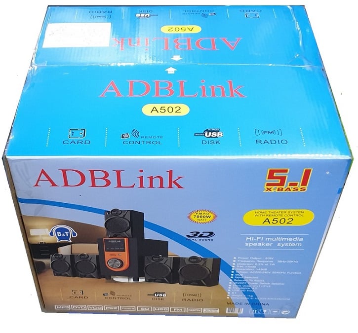 Loa Vi Tính 5.1 ADBLink A502( Bluetooth - FM , Thẻ Nhớ , Usb )