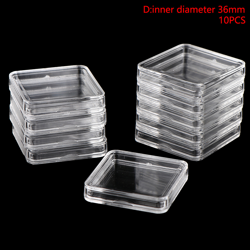 10PCS Square Clear Plastic Protector Containers Case For Token Board Game Holder Boxes Cards Collection. 
