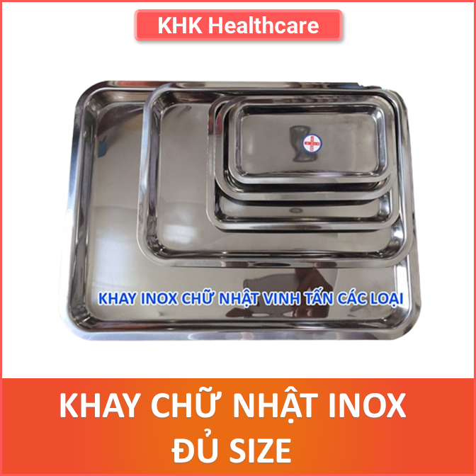 Mâm y tế (inox 304) các cỡ