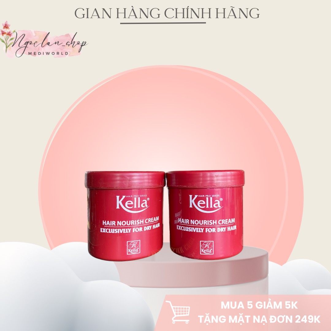 Dầu hấp tóc Kella Kem ủ tóc kella siêu mềm mượt 500ml