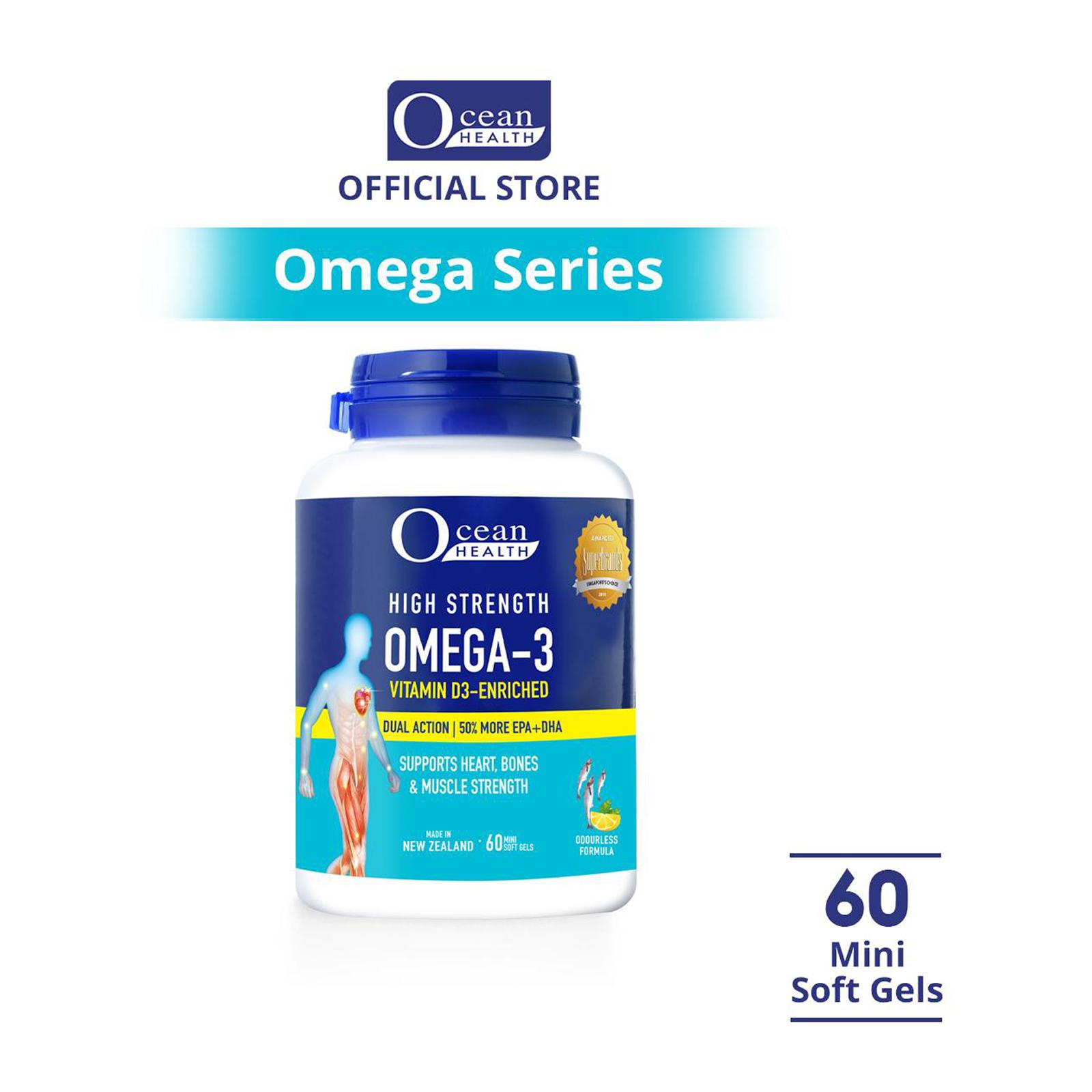 Ocean Health High Strength Omega3 Vitamin D3Enriched (60S) Lazada