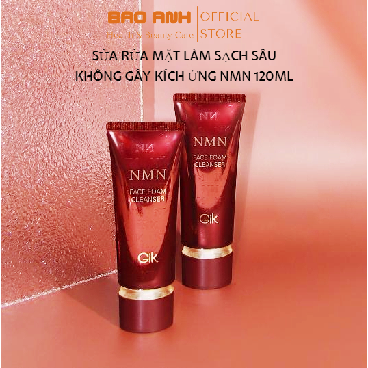 [Sales HSD 9/2025] Sữa rửa mặt ngừa lão hoá Gik NMN Face Foam Cleanser 120ml