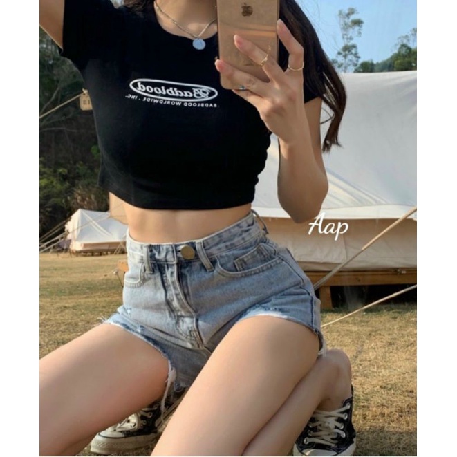 [FREESHIP + VOUCHER] Áo thun croptop Badbload ôm body