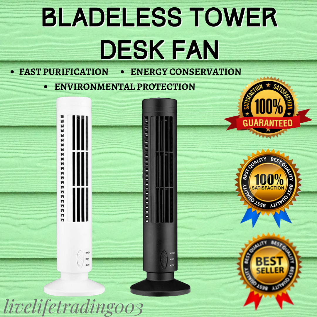 BEST Seller BLADELESS TOWER DESK FAN Random Color Portable USB Air