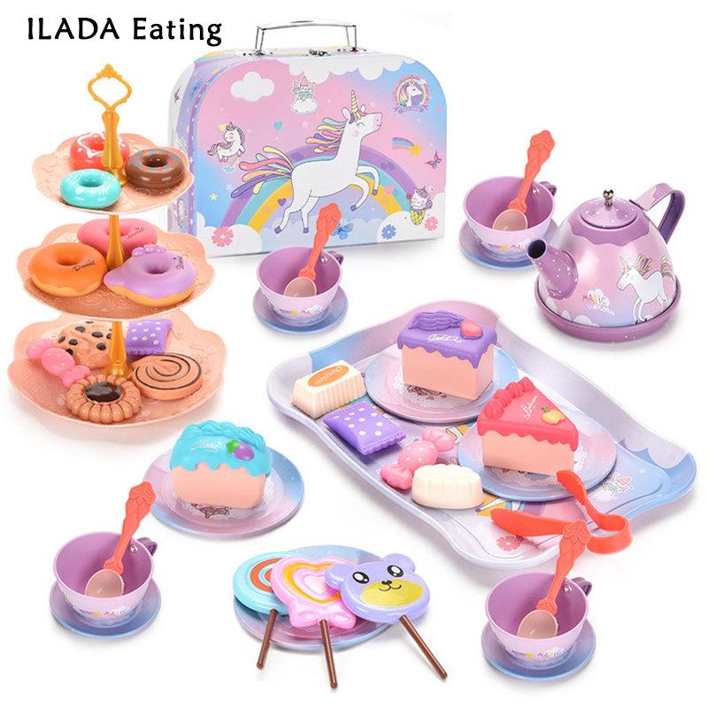 48Pcs Toy Tea Set for Little Girls Afternoon Tea Set Toy Interactive Pretend Party Tea Set Toy for Kids Afternoon Tea Set Toy for Baby