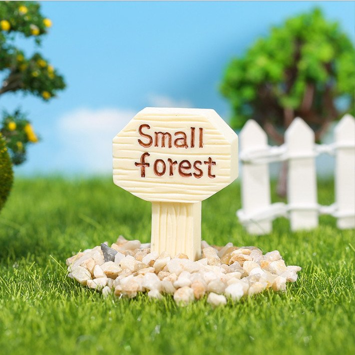 Bảng chỉ đường decor terrarium, trang trí chậu cây