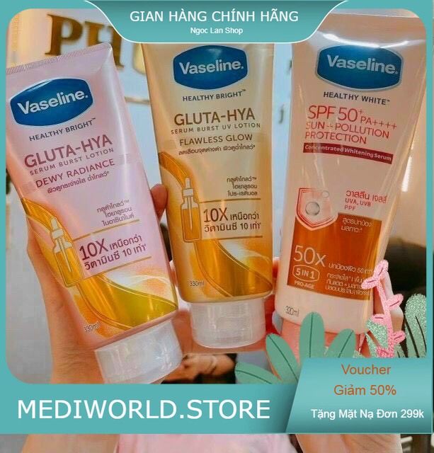 (BẢN MỚI) Sữa Dưỡng Thể Vaseline Perfect Serum 50X Tuýp 320ml