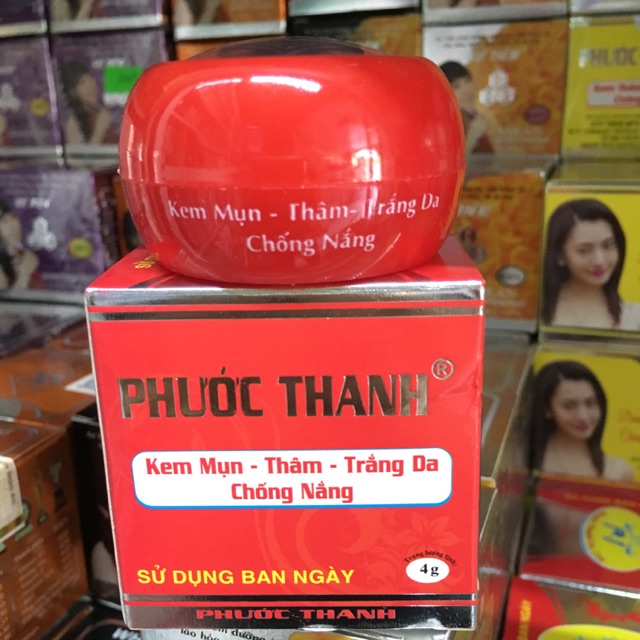 Kem mụn _ thâm _ trắng da _ chống nắng Phước Thanh 4g