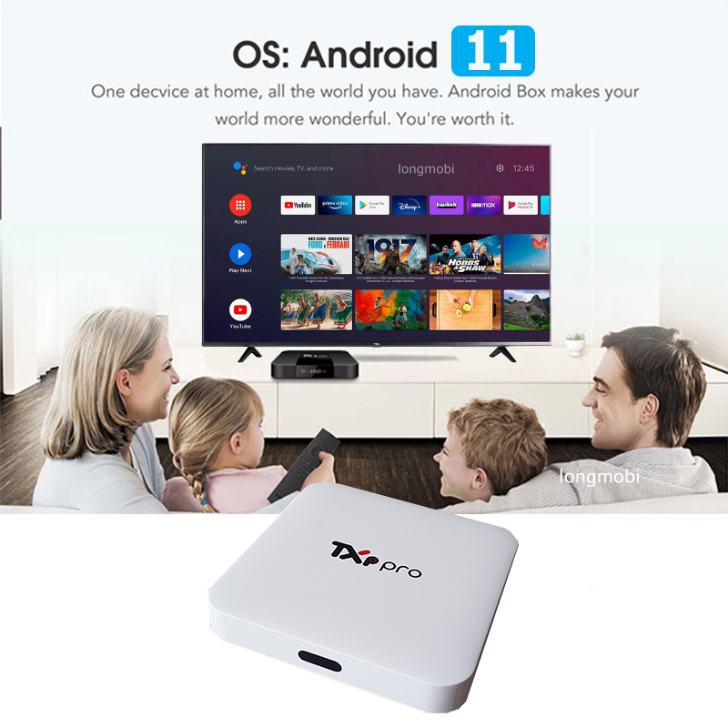 TXP Pro Plus 2024 Android tv box, Rom ATV 11 Có khiển giọng nói