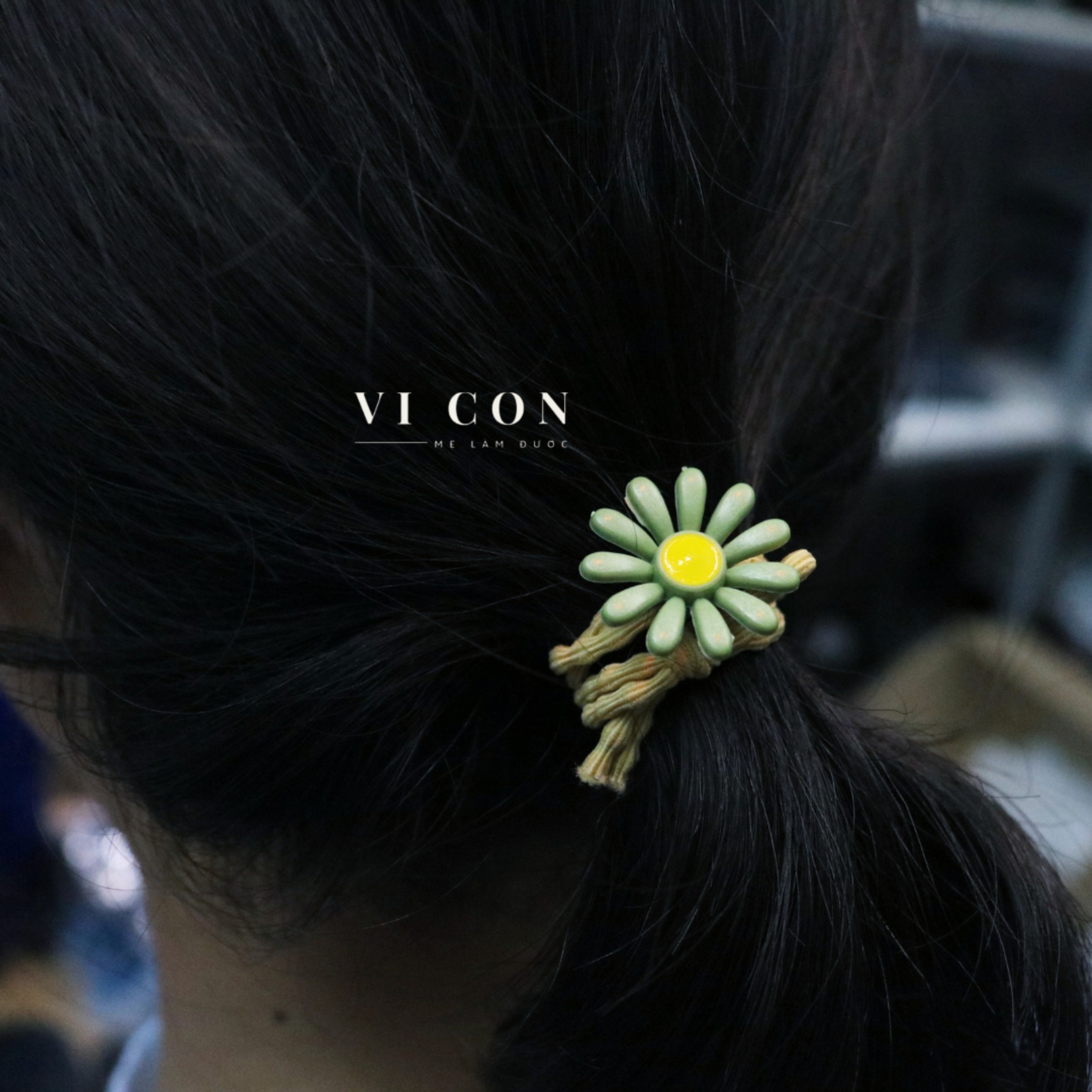 Thun Cột Tóc Hoa Cúc Handmade [COMBO 5 DÂY], Dây Cột Tóc Nữ Hàn Quốc