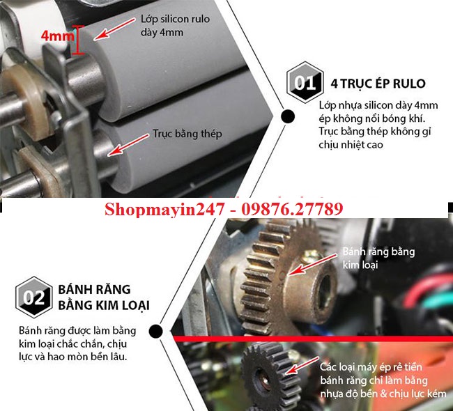 Máy ép YT320 khổ A3,4,5,6 ( Tặng 100 tờ giấy ép a4 )