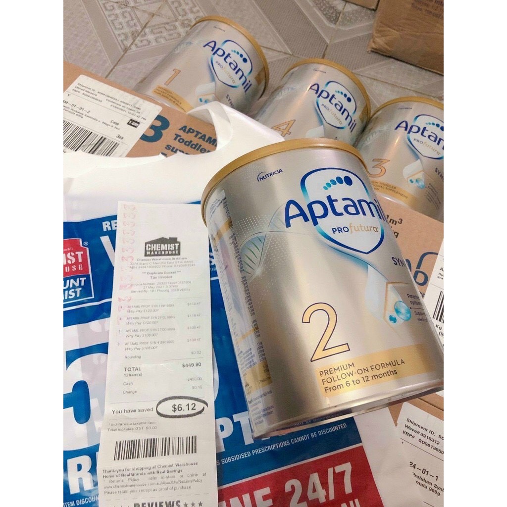 SỮA APTAMIL ÚC 900g Số 1,2,3 (mẫu mới)