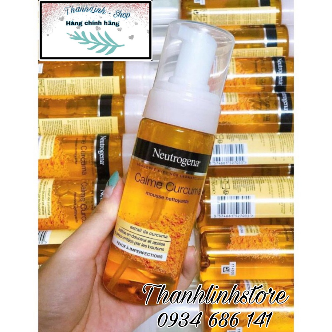 Sữa rửa mặt tạo bọt tinh chất nghệ Neutrogena Curcuma 150ml (Hàng chuẩn EU)