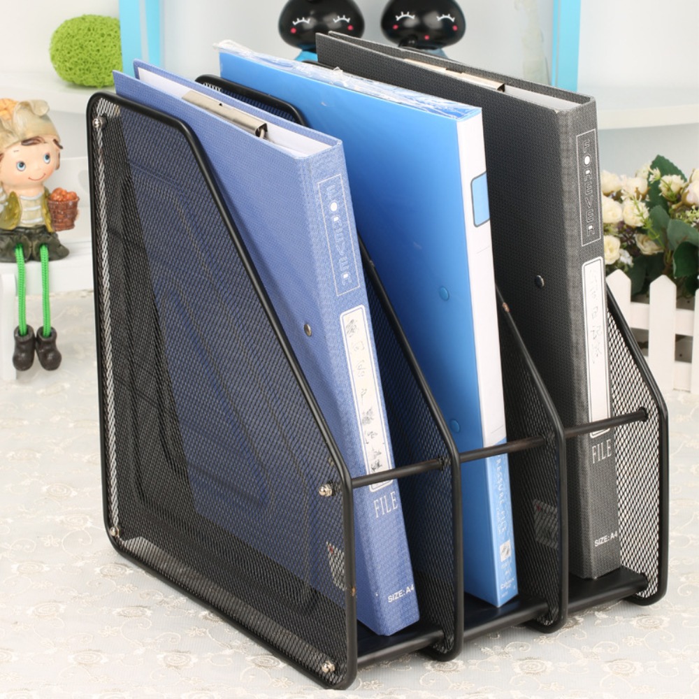 Reusable Wire Mesh Metal File Rack Data Rack Desk Shelf Standing ...