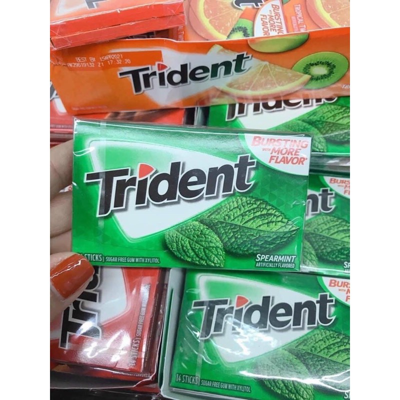 (4 vị) Kẹo gum Trident (14 viên - Sugarfree)