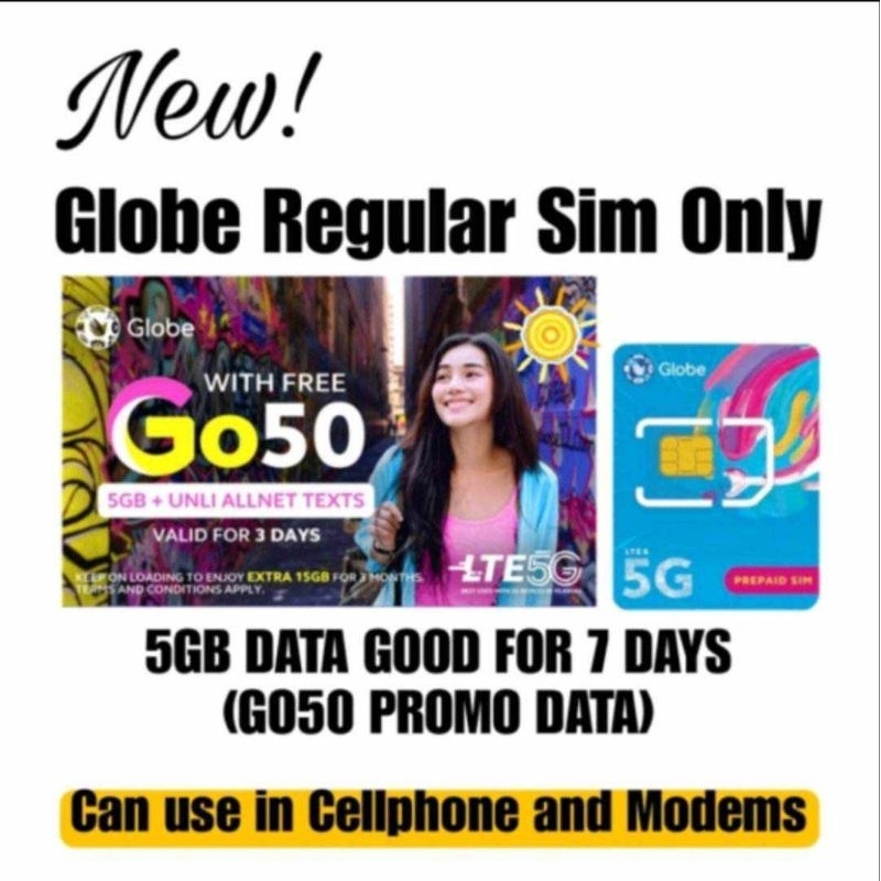 COD GLOBE PREPAID SIM 5G FRESH SIM | Lazada PH