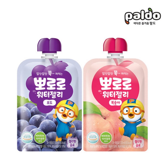 Thạch Hoa Quả Pororo  Paldo Hàn Quốc 120ml
