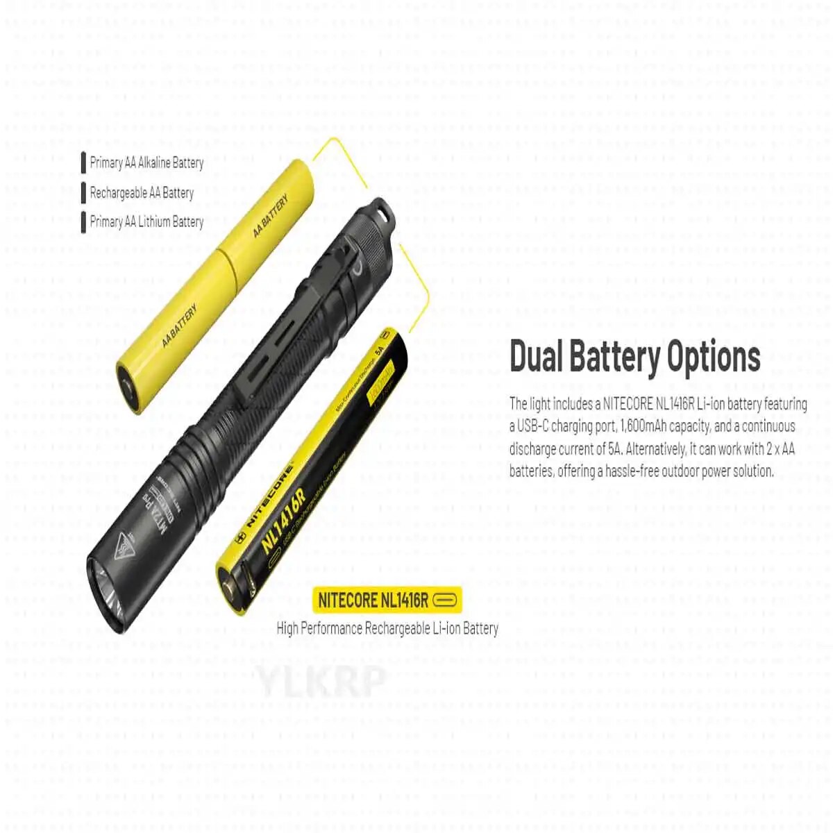 NITECORE MT2A Pro 1000 lumen flashlight, supporting USB-C direct charging, suitable for outdoor camping