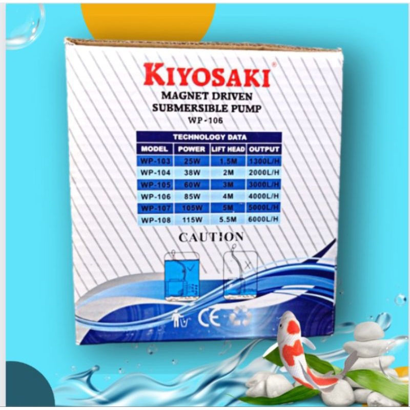 KIYOSAKI WP 106 Submersible Pump Pompa aquarium kolam koi
