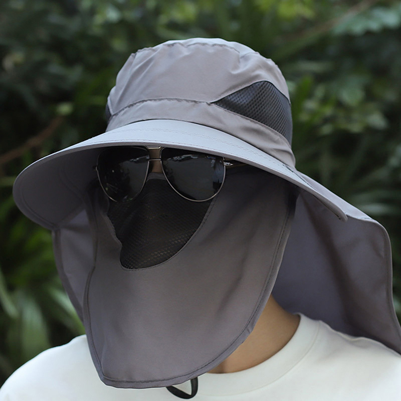 Summer Sun Hats UV Protection Outdoor Hunting Fishing Cap for Men Women  Hiking Camping Visor Bucket Hat Removable Fisherman Hat