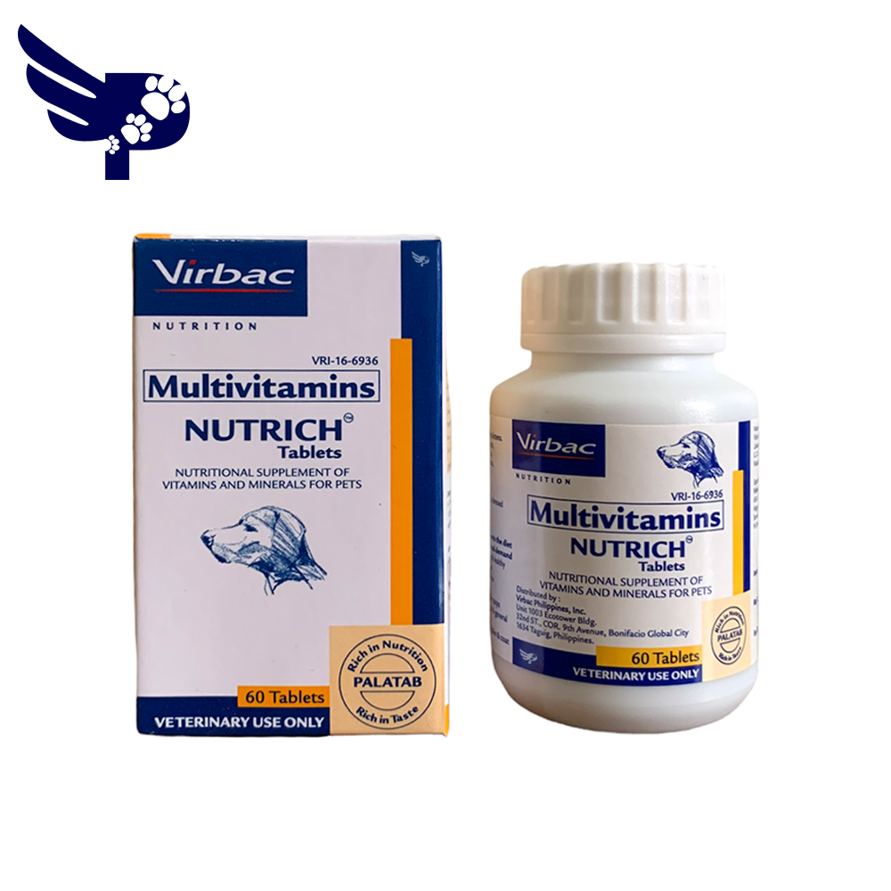 Virbac - Nutrich tablets 60 tablets - sold per bottle - for pets ...