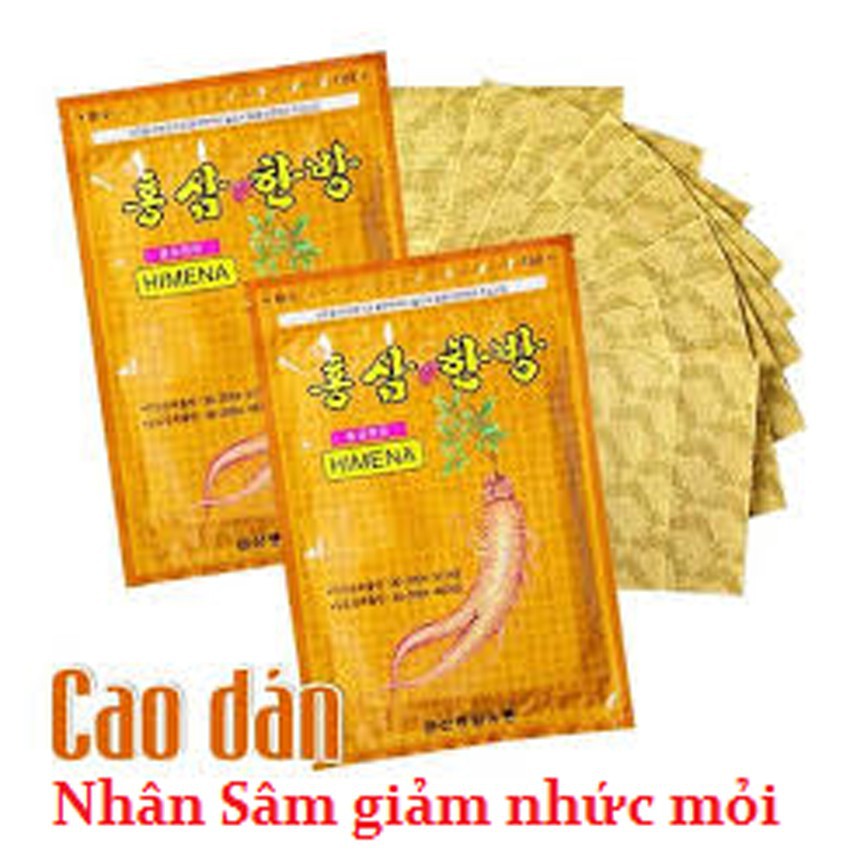 [MẪU MỚI] Cao Dán Hồng Sâm HIMENA Hàn Quốc, Túi 20 miếng
