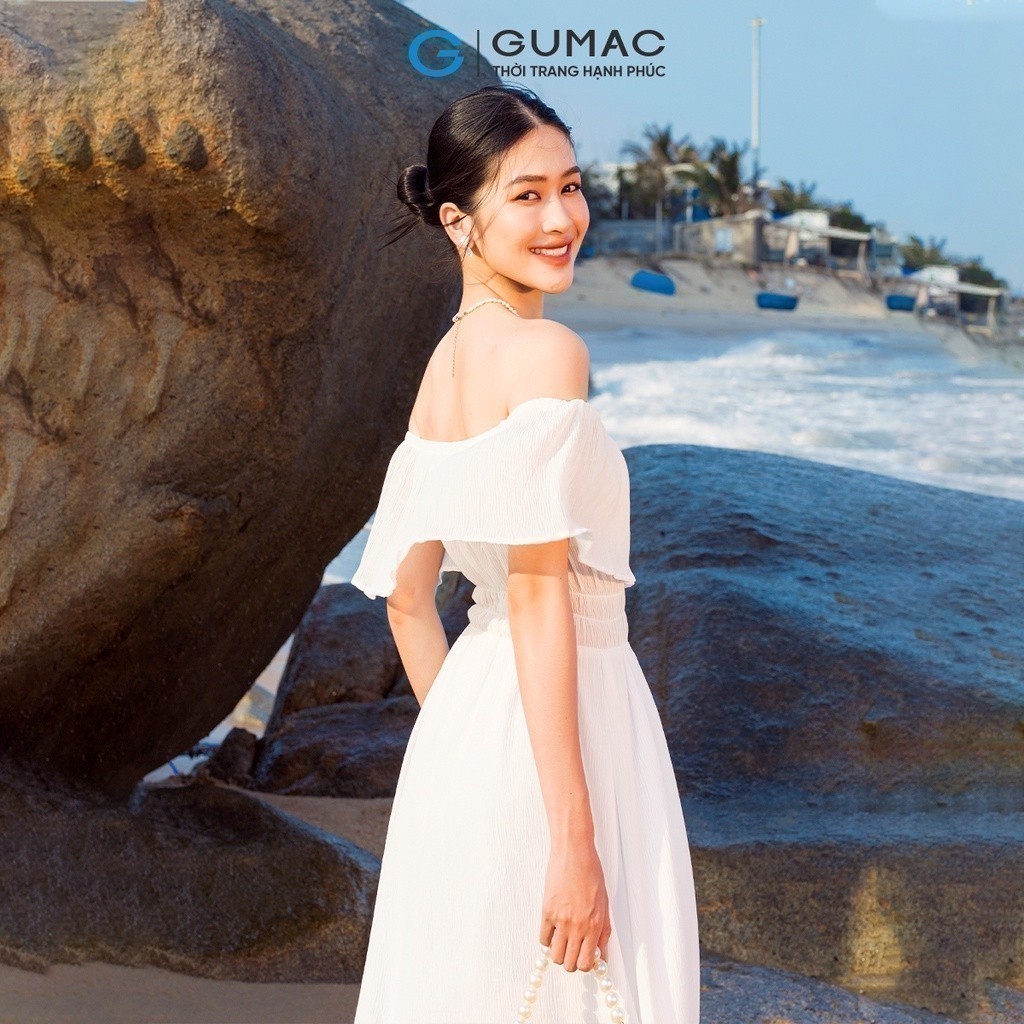 Đầm nữ maxi trễ vai GUMAC DD05031 - DD05090