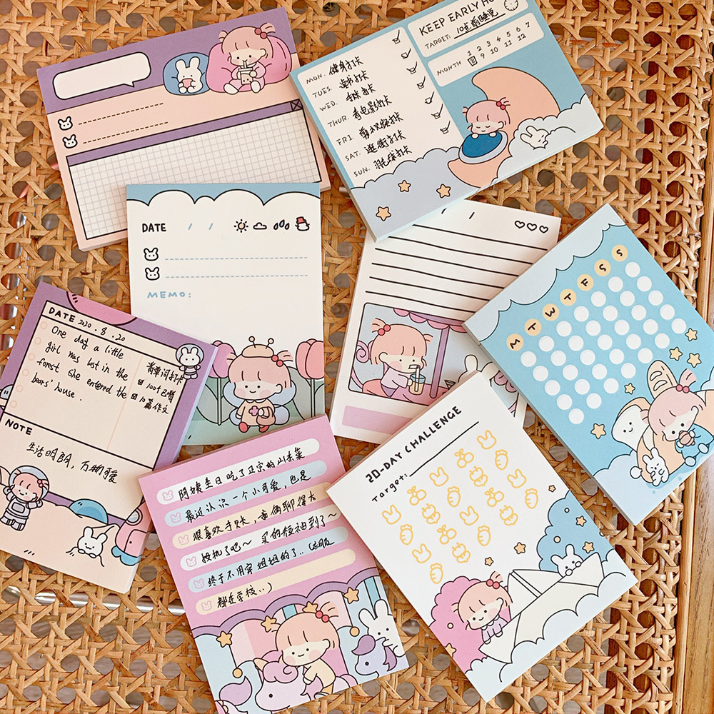 Minkys Kawaii 50 Sheets Memo Pads Note Paper To Do List Check List ...