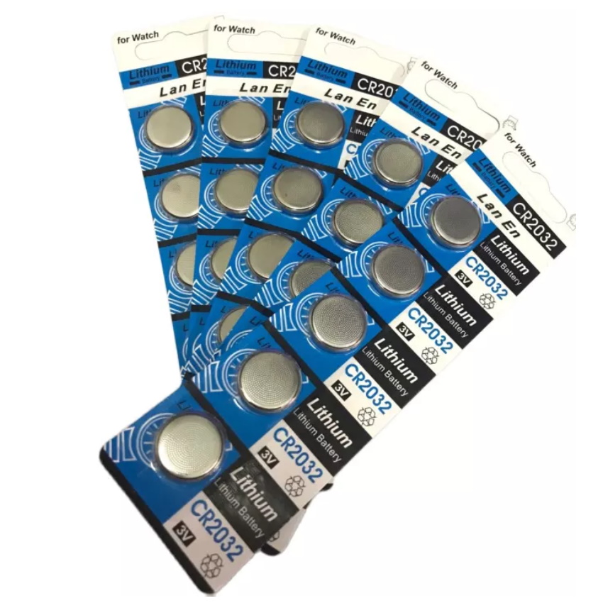Pin CMOS CR2032 Vỉ 5 viên pin Lithium Battery 3V Hoạt động bền bỉ Pin không chứa Hg & Cd