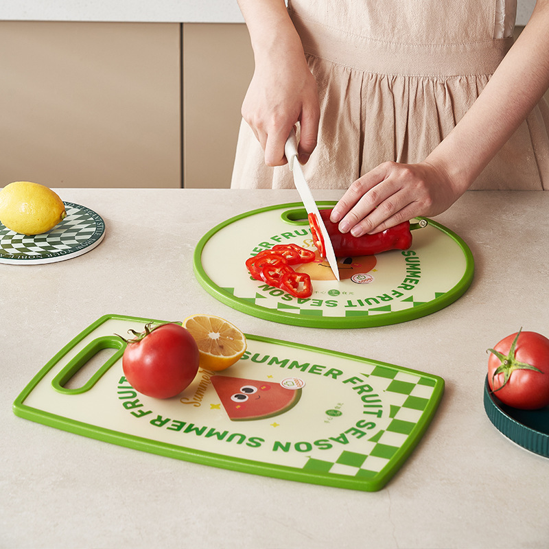 cutting board, food grade plastic chopping board, kitchen antibacterial and mildew-proof double-sided cutting board, cutting board