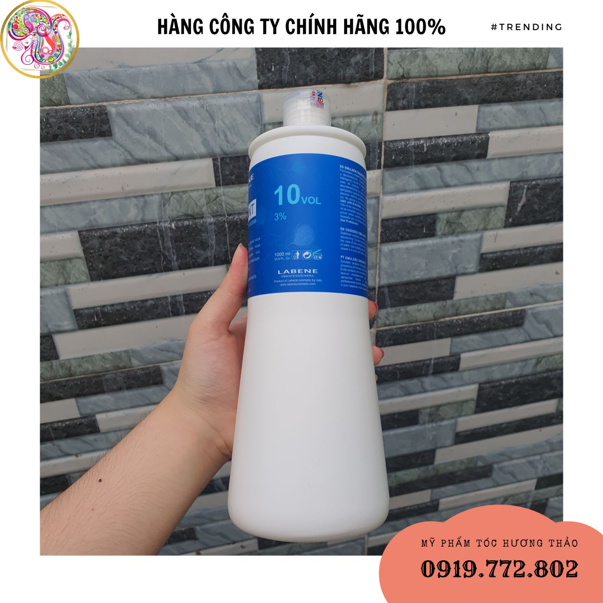 KEM OXY DUNG MÔI TRỢ NHUỘM LABENE PROFESSIONAL HAIR DEVELOPER 1000ML (3%-6%-9%-12%)
