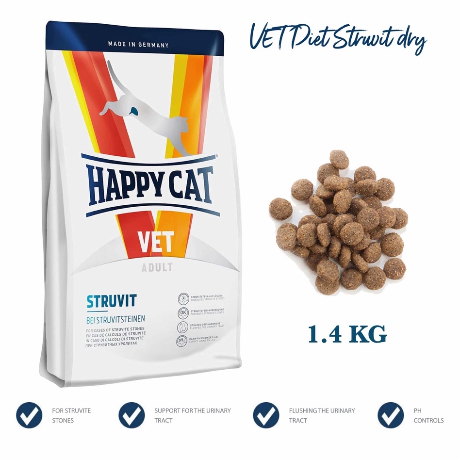 HAPPY CAT VET STRUVIT 1kg Makanan Kucing Saluran Kemih Cat Food Urinary