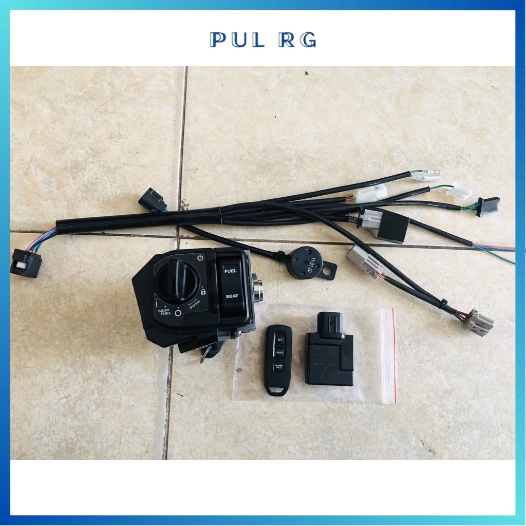 Full bộ ổ khóa smartkey Vario, AB, SH, Vision, Winner X loại ổ vuông sẵn dây còi zin Honda bảo hành 12 tháng