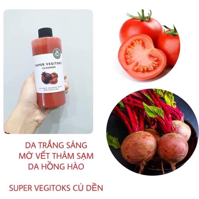 Sữa Rửa Mặt Rau Củ Wonder Bath Super Vegitoks Cleanser(chính hãng )  300ml