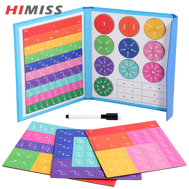 HIMISS Magnetic Fractions Activities Class Set Magnetic Fraction Tiles