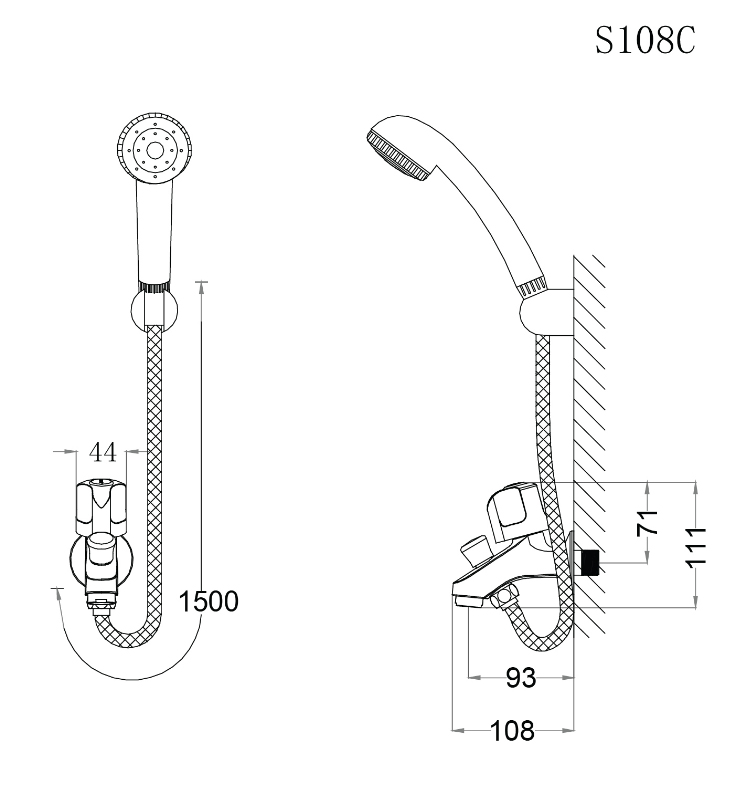Vòi sen lạnh Caesar S108C - Hàng chính hãng