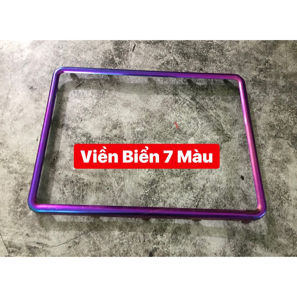 Bộ ốp biển số Titan 7 màu / Inox (khung biển / bảng số 7 màu)