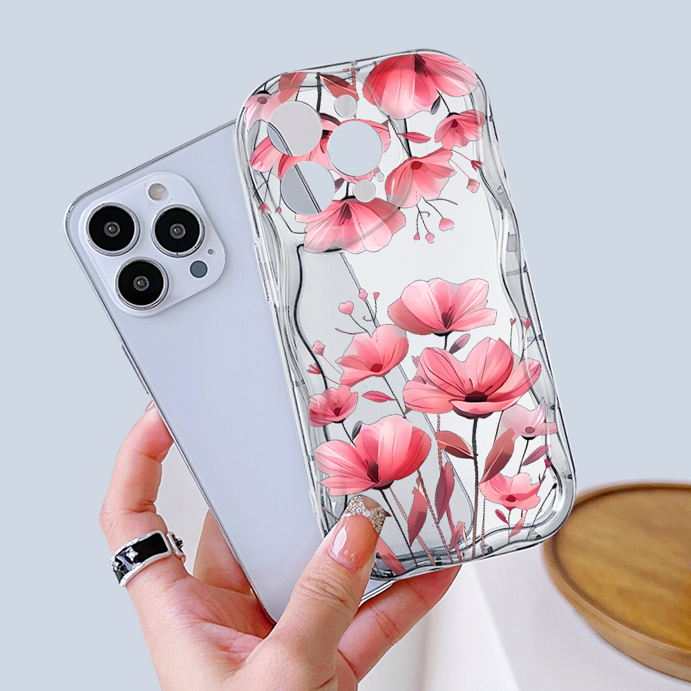 FELMYST%20for%20OPPO%20A5%202020%20A9%202020%20Back%20Cover%20Pink%20Flowers%20Pattern%20Soft%20Texture%20Wavy%20Edge%20Silicone%20Phone%20Case%20-%20Image%205