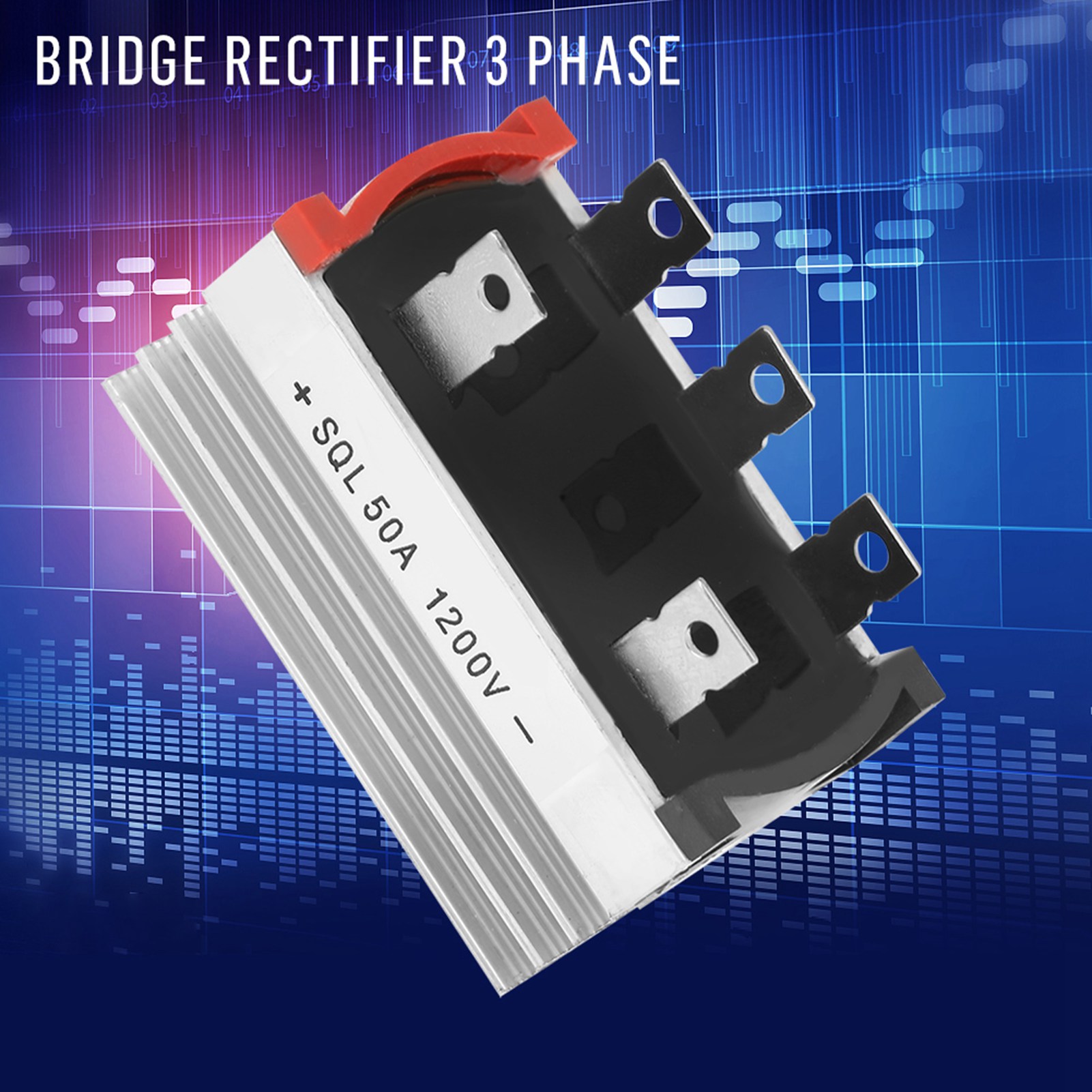 Bộ chỉnh lưu cầu 2 cái Bộ chỉnh lưu cầu Diode 3 pha 50 Amp 1200V Diode chỉnh lưu cầu nhôm