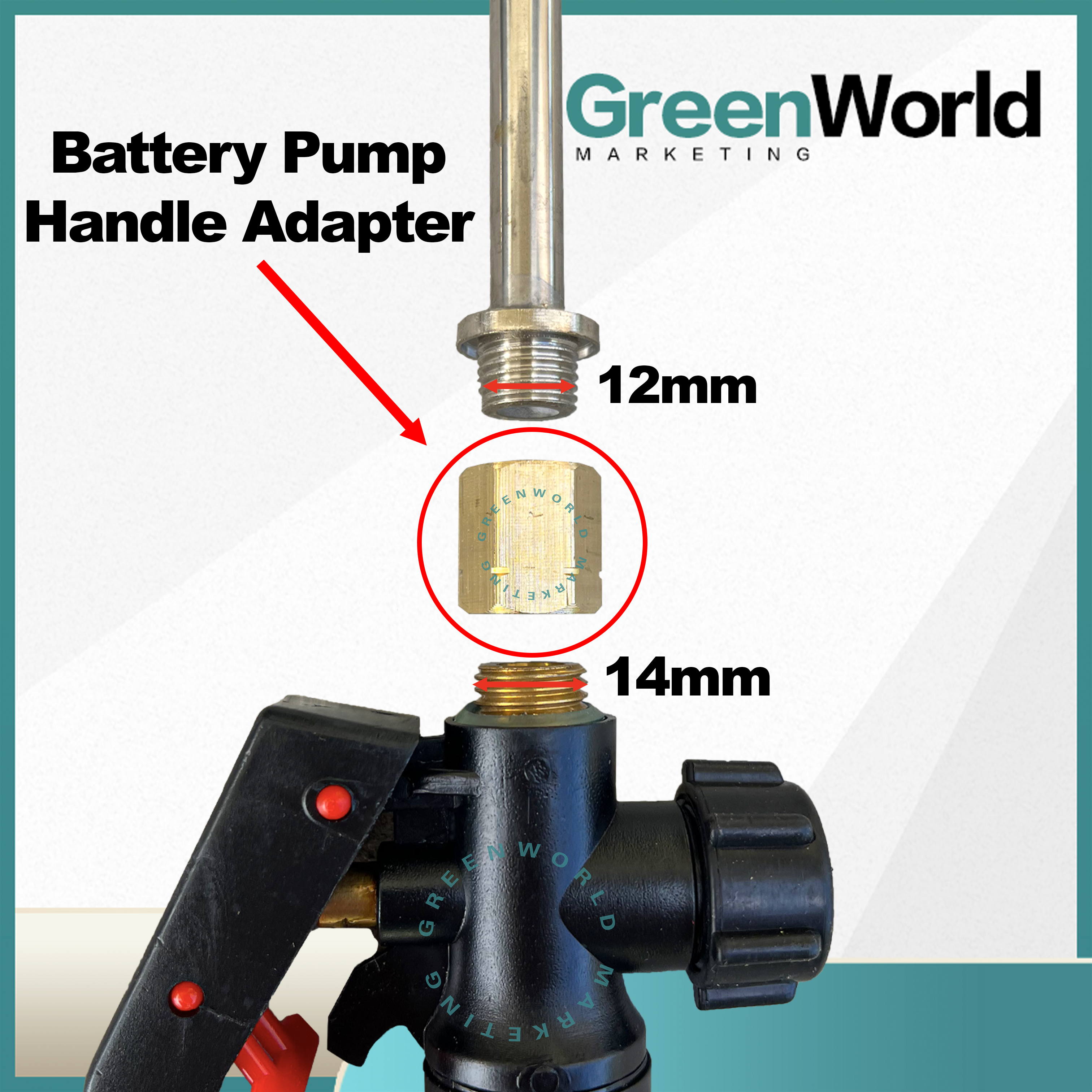 Brass Handle Adapter Battery Knapsack Sprayer Holder Handle