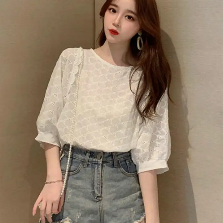 womens summer peasant tops