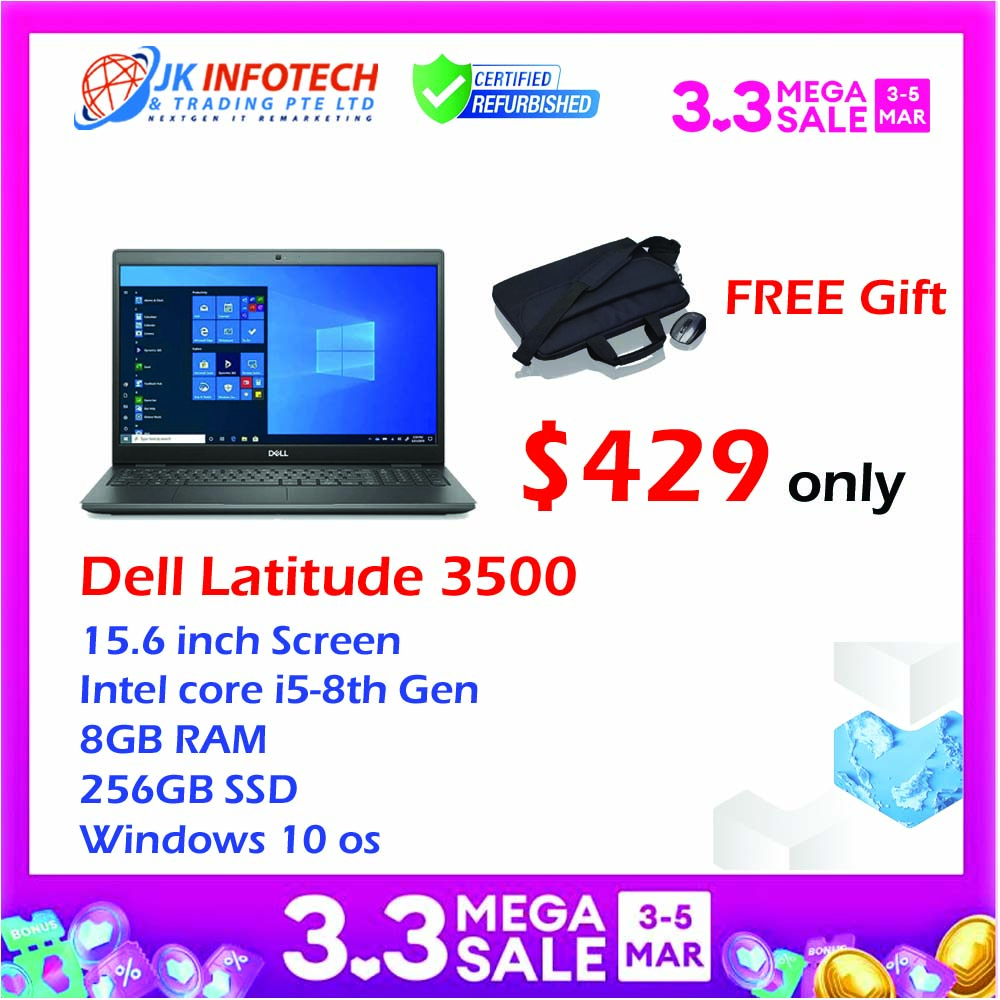 Dell Latitude 3500 15.6 inch 8GB RAM 256GB SSD intel core i5-8th