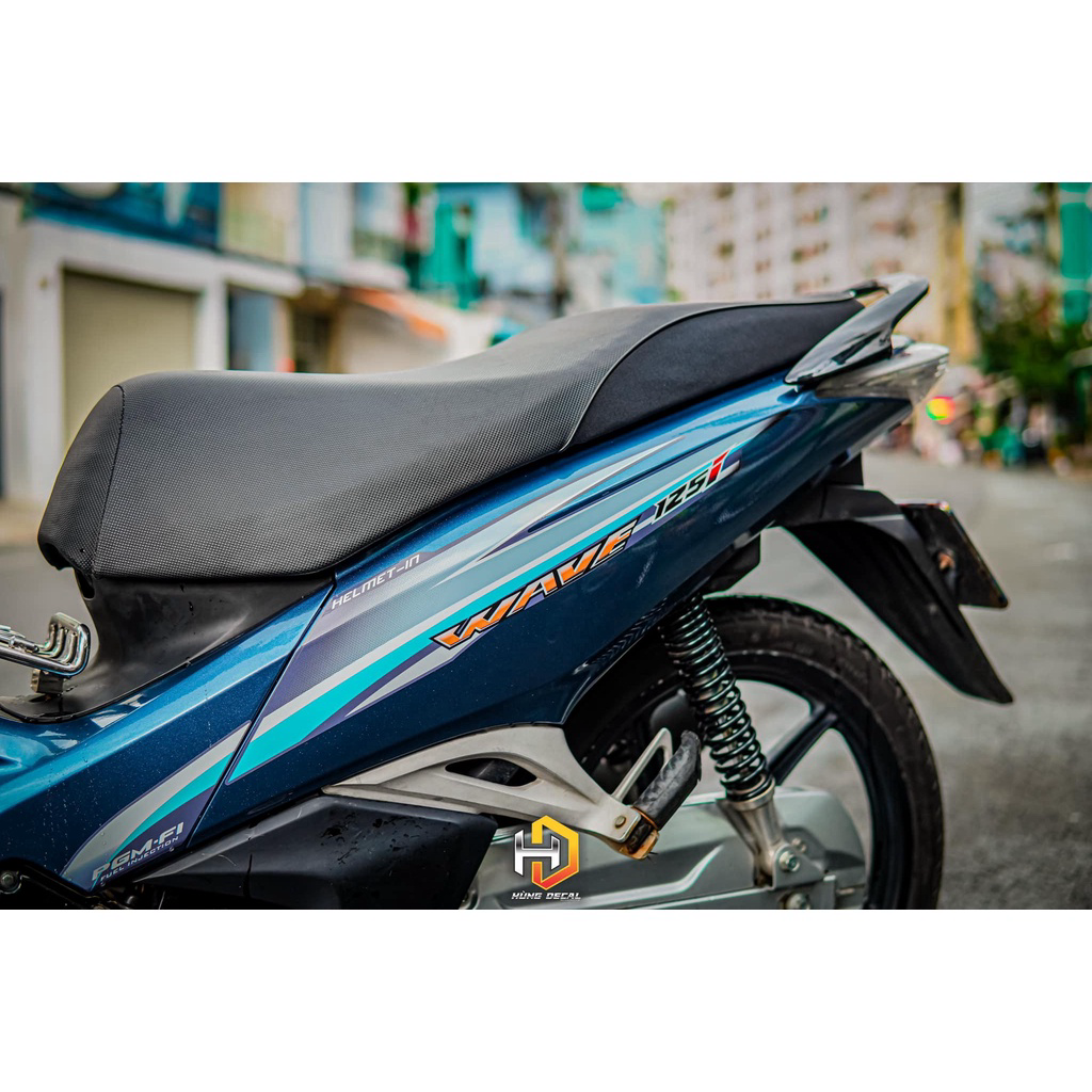 [FreeShip] [] Tem rời Wave 125i - Mẫu xanh bạc