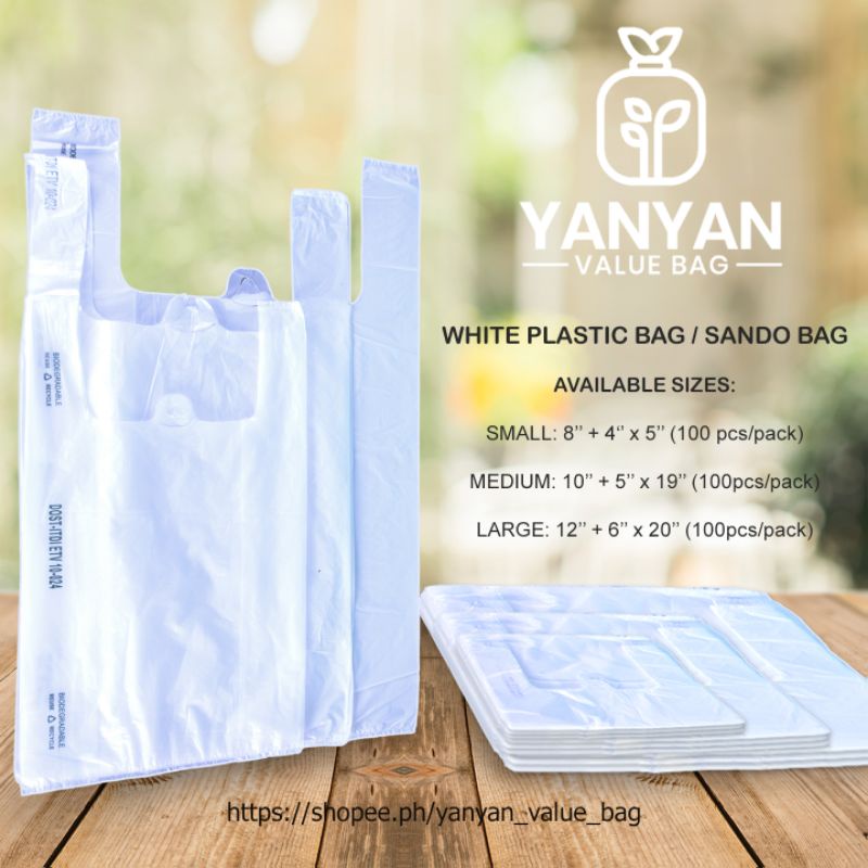 Sando Bags Biodegradable Transparent Bags BIODEGRADABLE WHITE