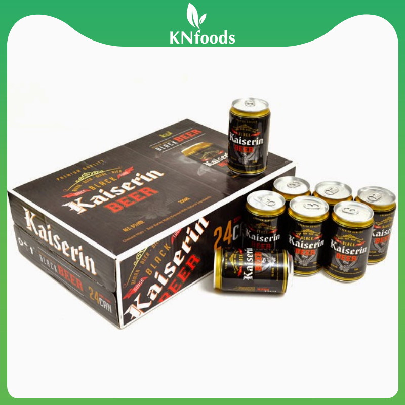 Thùng 24 lon bia KAISERIN Black (330ml)