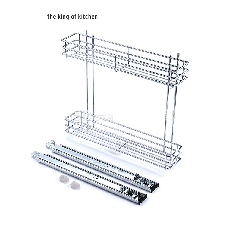 Condiments Pull out basket 2 layer Double Narrow Pull Basket