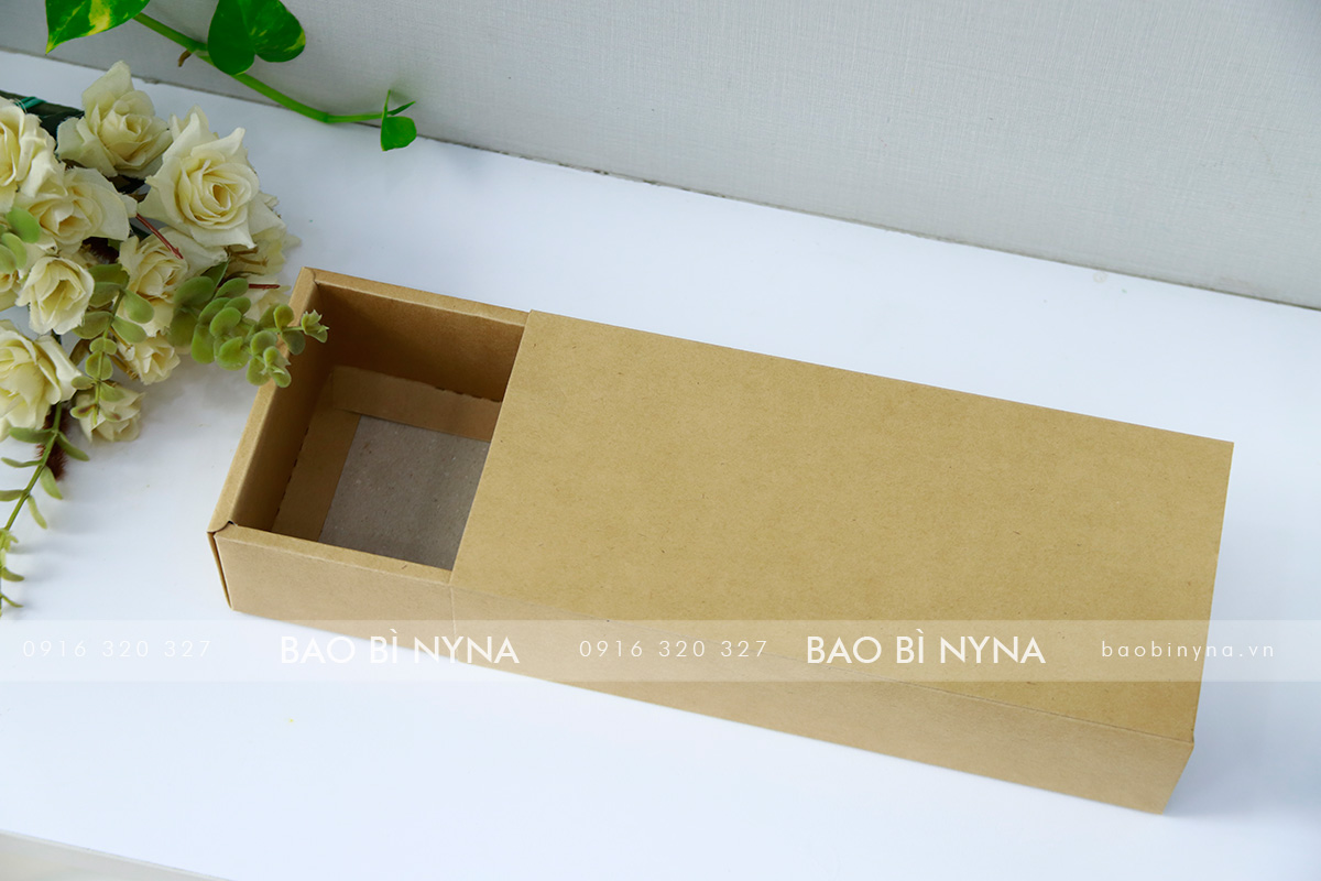 Hộp kéo Giấy Kraft - 22x10x5cm