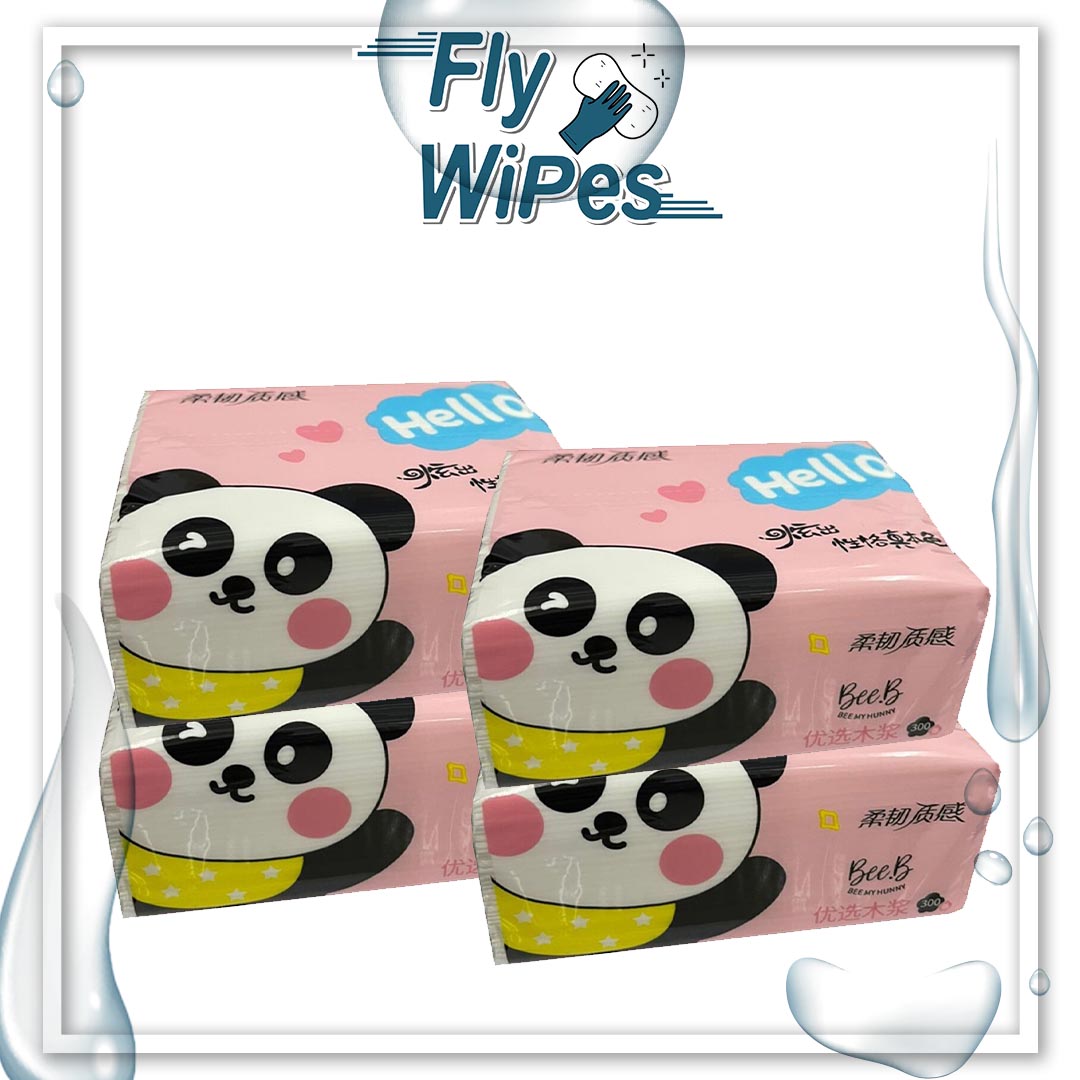 LSH 300 Sheets Bamboo Tissues Paper Paper Napkins Facial Tissue